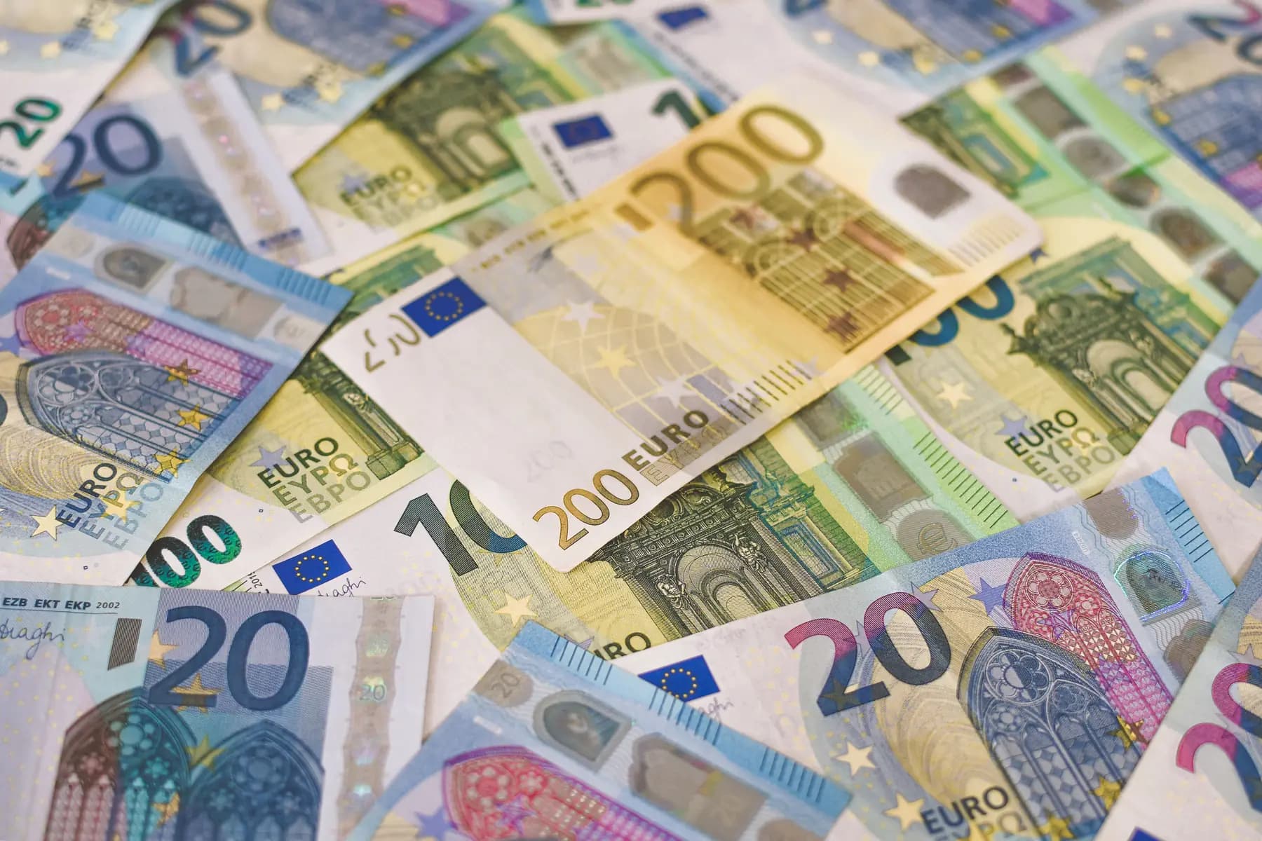 Euro banknotes